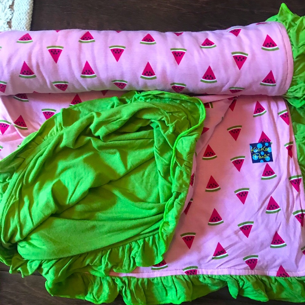 Kickee pants watermelon‎ toddler blanket like new
